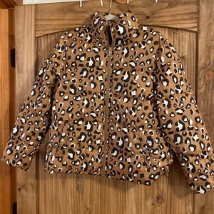 Puffer Jacket Leopard Print Ladies Size M